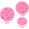 3 Pack Bows Silicone Mould, Bow Fondant Sugar Mould Craft Molds for Birthday Wedding Party DIY Cake Decorating Mold