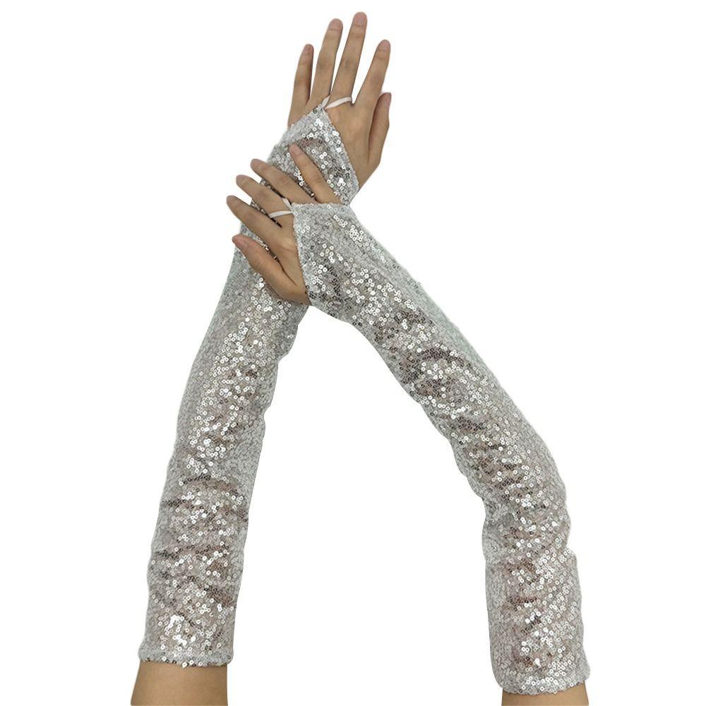 Fingerless Cosplay Mittens Shining Club Handwear Fashion Dancing Gloves  Nightclub Stage