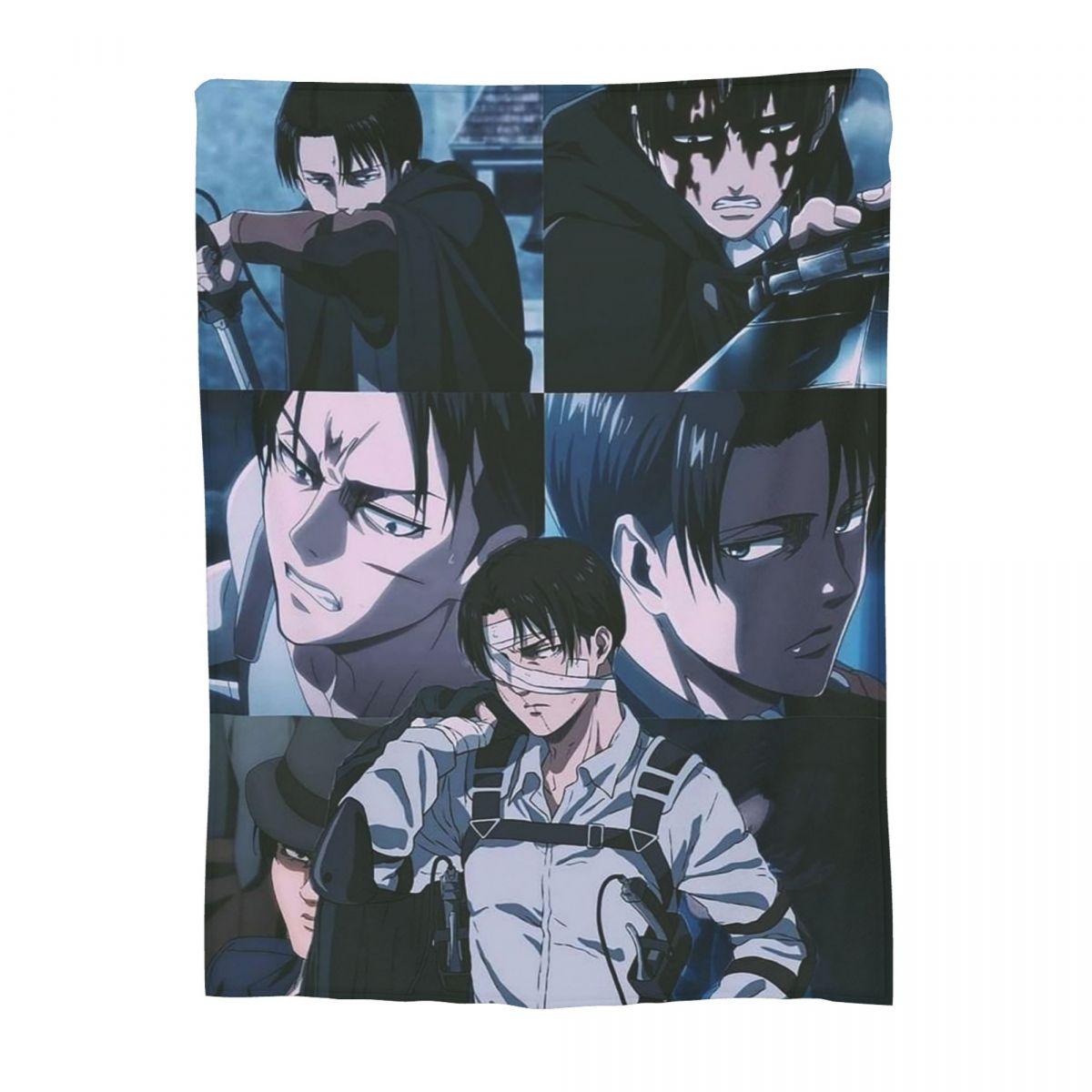 

Levi Ackerman Blankets Soft Warm Flannel Throw Blanket Bedding for Bed Living room Picnic Travel Home Couch 80x120cm