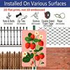2D Flat, Pink Strawberry Plant Aluminum Sign - Retro Fruit Garden Wall Decor Kitchen Decor, Pantry, Garden Decor, Farmhouse Decor, Cottage Decor
