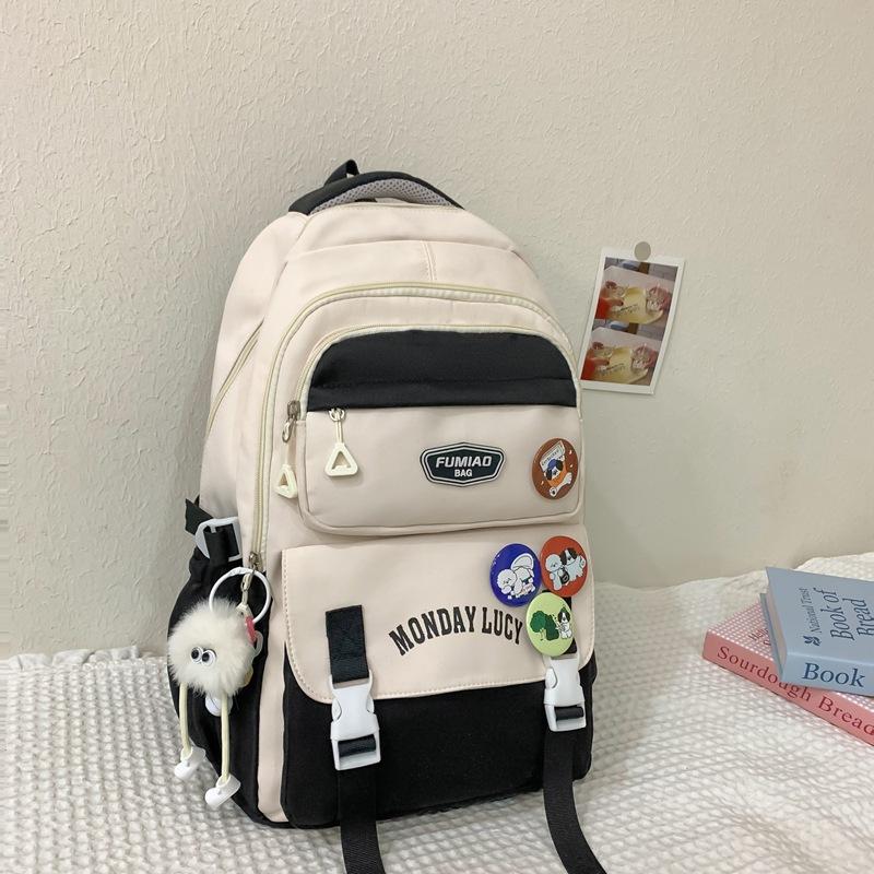 Schoolbag1011 Korean Version of Junior High School Student Schoolbag Winter New Backpack Fashionable Versatile Japanese Large-capacity Backpack Women