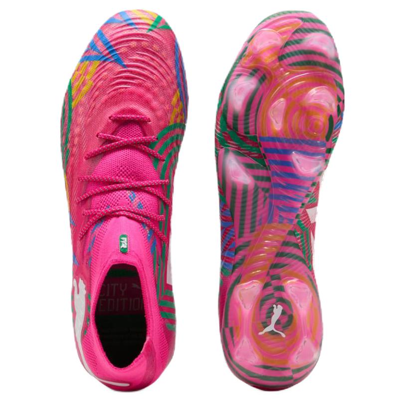 Puma Future 9 Ultimate CA MX FG Ravish Grassy Green Unisex Cleats Pink Racing-Blue Yellow-Blaze------Features 109060-01