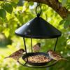 Decorative Iron Hanging Bird Feeder For Garden Ornament Large Capacity Rusts Resistant Outdoor Decoration