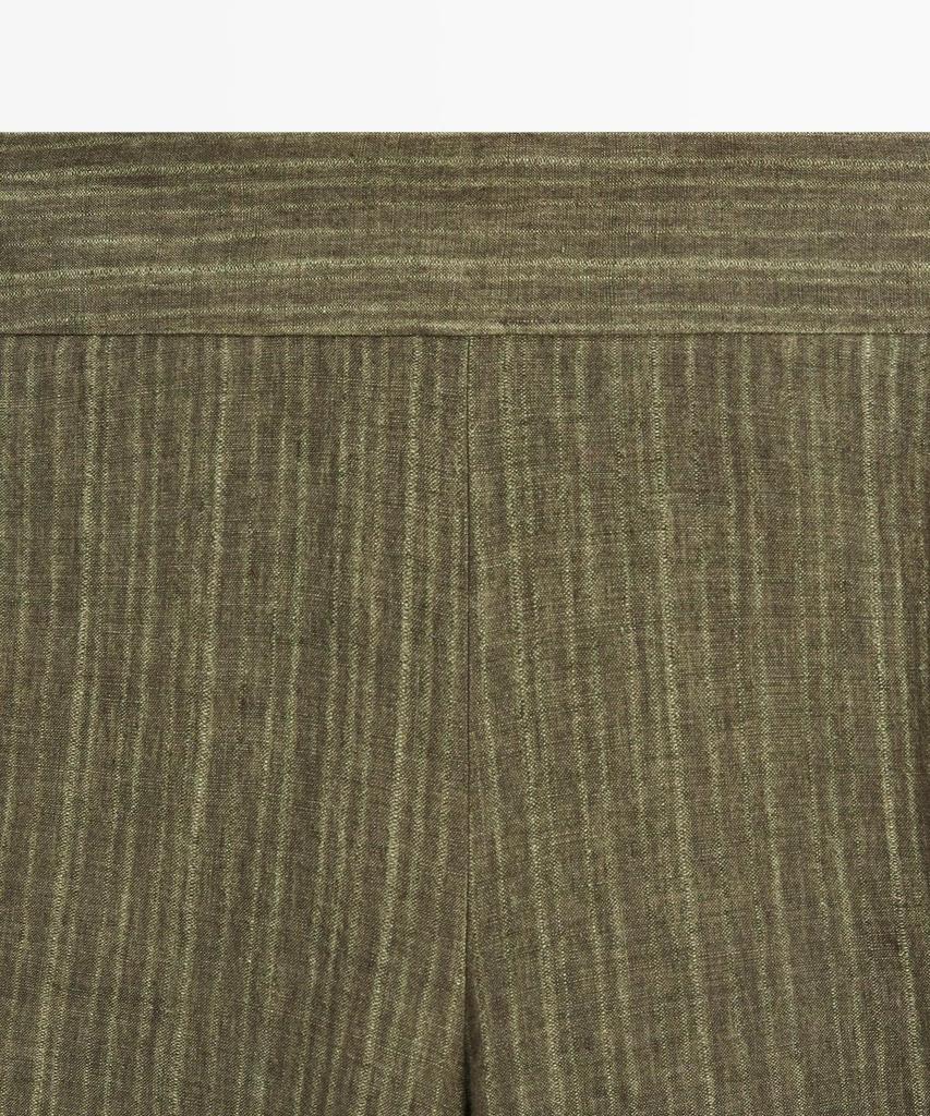 Masimodutti Corset Belt Detail Total Look Linen Pants