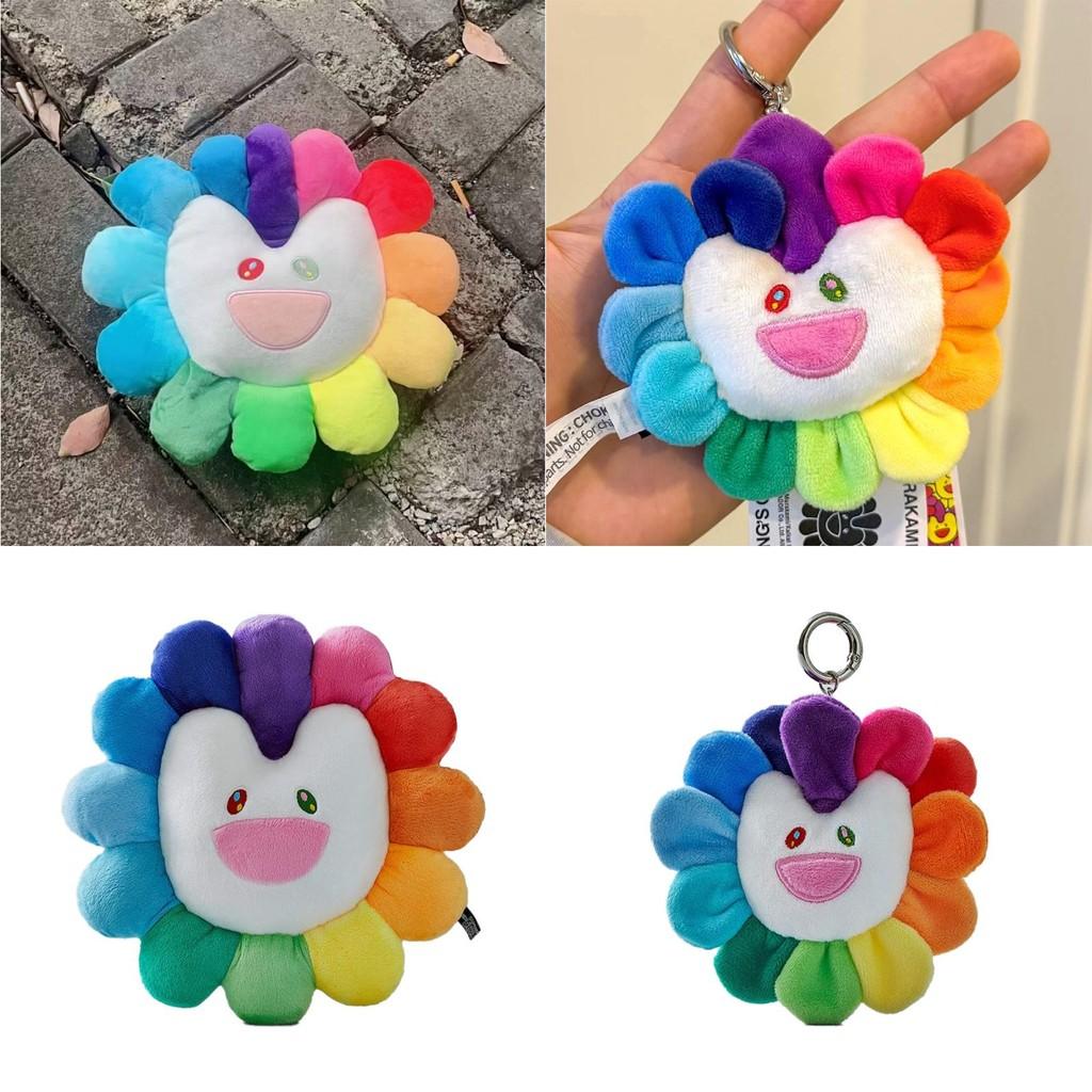 Cute Colorful Whale Sunflower Plush Toy Key Pendant Ideal Gift For Anime Lovers