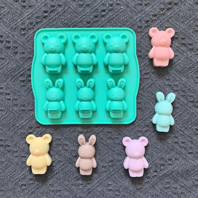 Creative Bear Rabbit Shaped Chocolate Silicone Mold 3D Candy Pudding Biscuit Cake Baking Mold