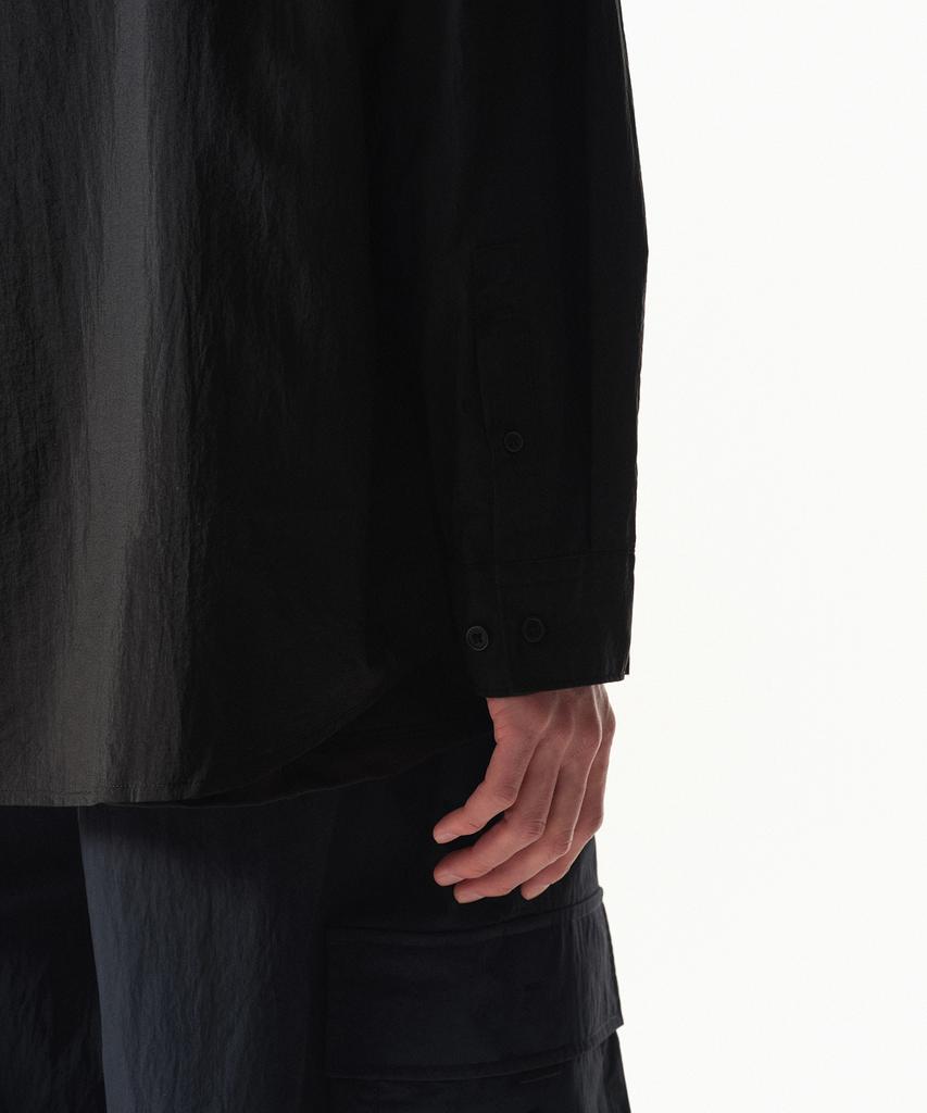MUSINSA STANDARD [City Leisure] Lightweight Nylon Oversized Shirt [Black]