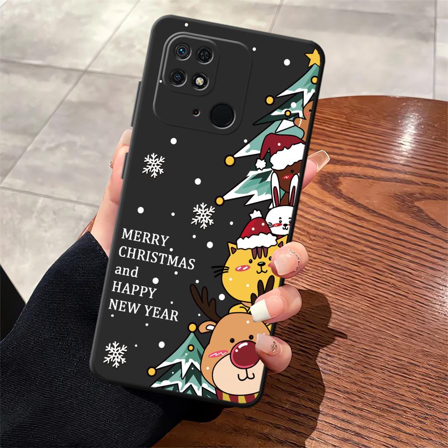 

Merry Christmas Case for Xiaomi Redmi 14C A1 A2 Plus K40 K80 Pro 9 13C 10 12C A5 A4 A3 Black Soft Phone Cover Redmi 9C