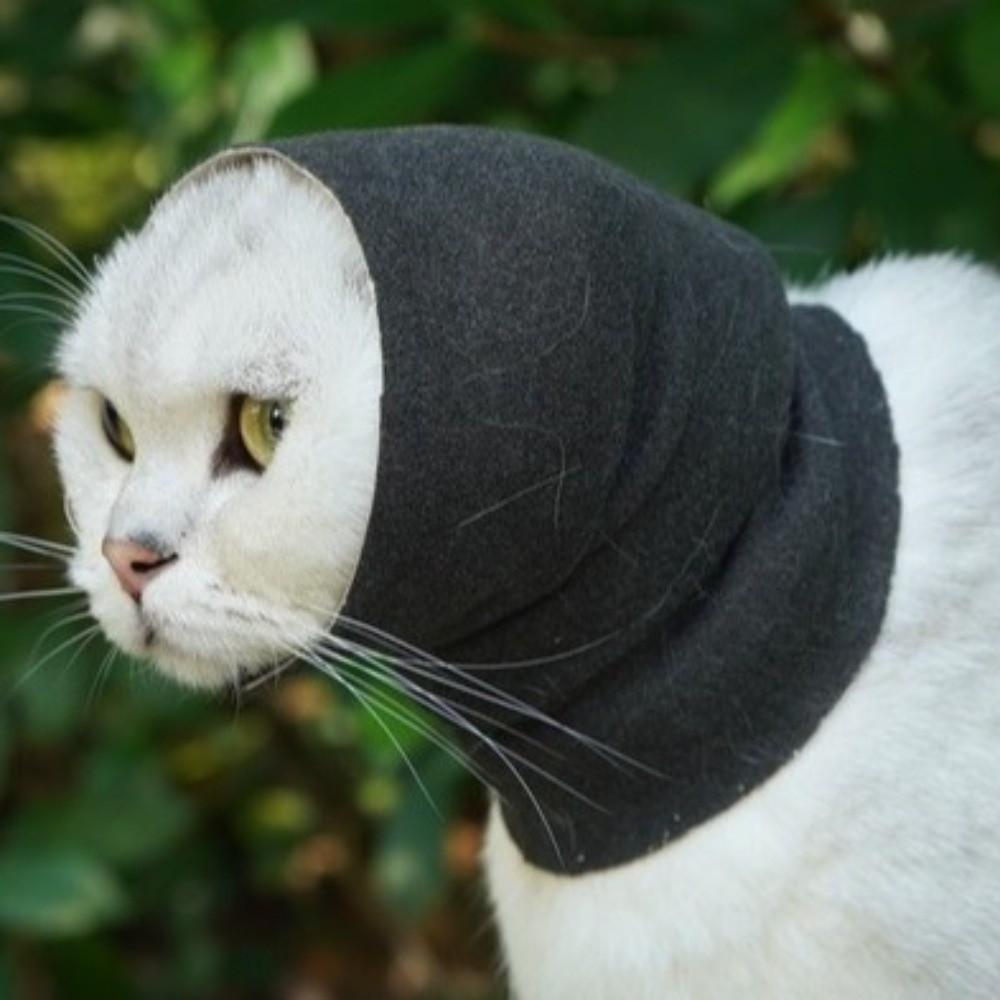 Anti-Noise Dog Head Cover Hearing Protection Breathable Calming Dog Hood Soft Warm Pet Ear Cover Noise Cancelling