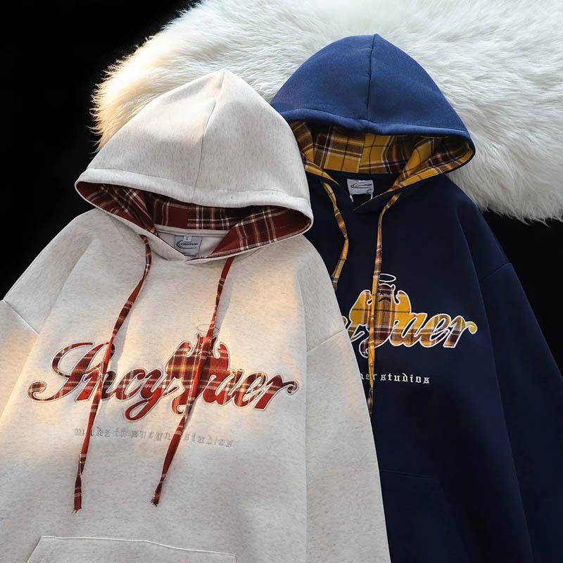 Sweatshirt for Women Cotton Oversize Hooded Fleece Thickened Loose Round Neck Casual Pullover Long Sleeve Top Sweatshirt