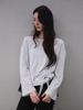 GENERALIDEA Tie-Up Loose Fit Boat Neck T-Shirt [Light Grey] / Gf1Lts504