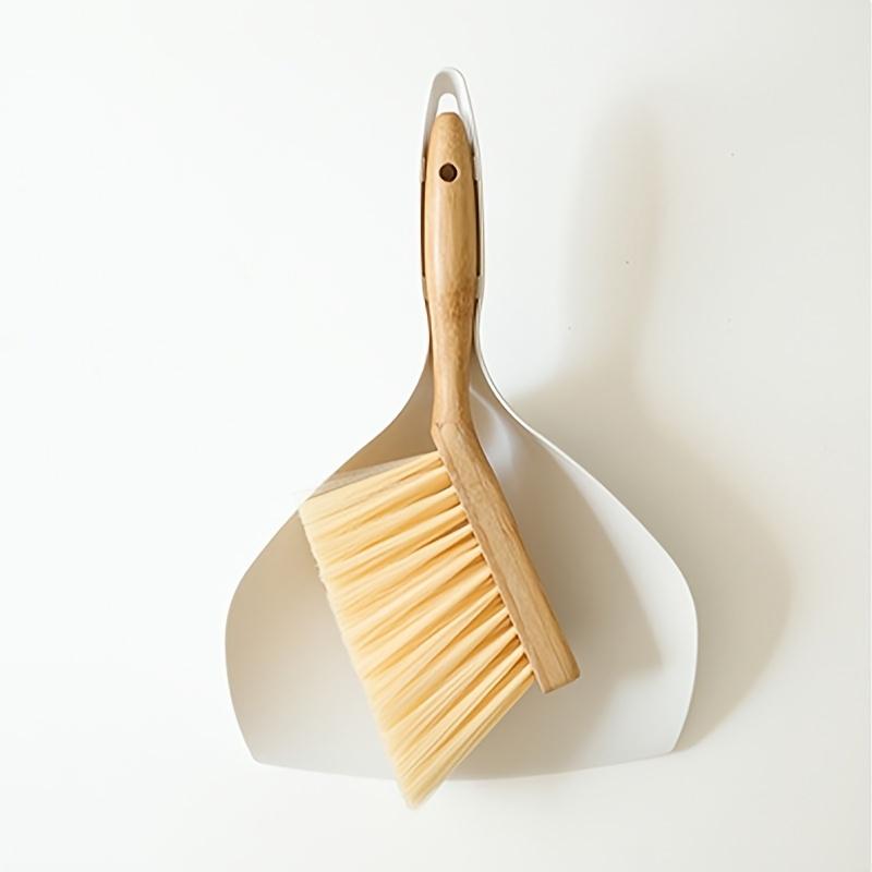 1 Set of Dustpan and Broom, A Small Desktop Broom and Dustpan Set, Hand Sweeping Set, Hand Brush with Dustpan, for Kitchen, Living Room,and Windowsill 1set белый