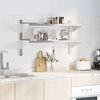 VidaXL 2-Tier Wall Shelf 100x40x60cm Silver Stainless Steel, Floating Shelf, Wall Display Shelf, 30309
