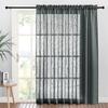 Solid Color Big Belly Hemp Blackout Window Screen Through Rod Pressing Line Living Room Finished Curtain