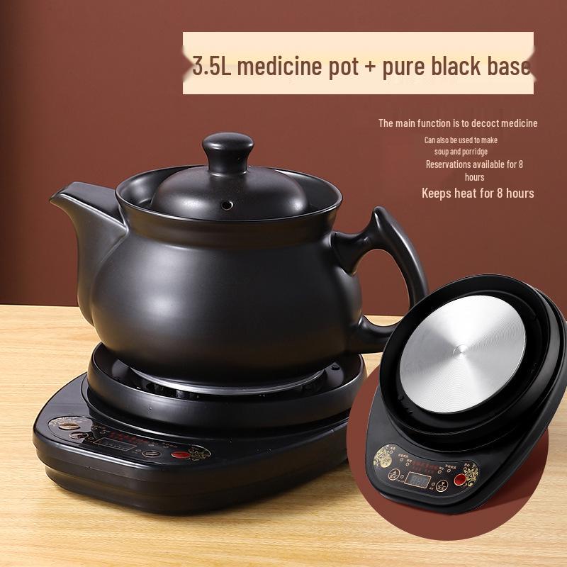 3.5L Automatic Ceramic Decoction Pot - Multi-Function Traditional Chinese Medicine Sand Pot