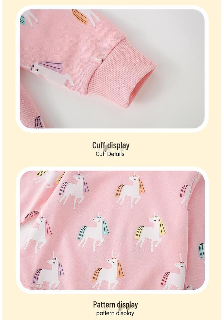 26-Year Unicorn Print Autumn Sweatshirt for Kids - Cute, Sweet Round Neck Style