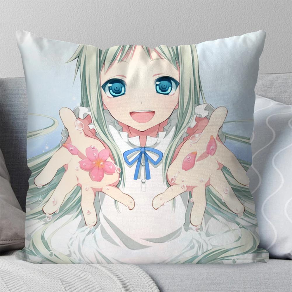 Honma Meiko Animation Secret Base Pillow Case Square Pillow Bedroom Sofa Leisure ComfortCar Living Room Home Decoration 40X40