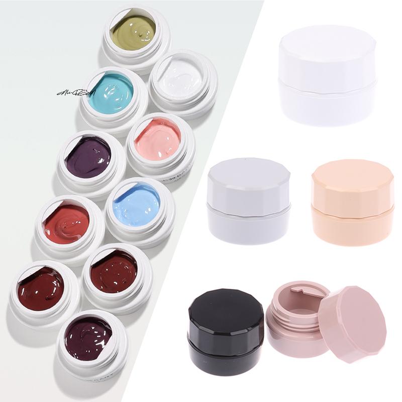 5g Empty Plastic Jar Nail Art Cosmetic Container Face Cream Pot Nail Gel Powder Box Makeup Lotion Trial Sample Packaging Tool