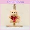 Adorável Boneca Urso de Pelúcia Chaveiro Com Laço Colorido e Enchimento Macio Para Crianças