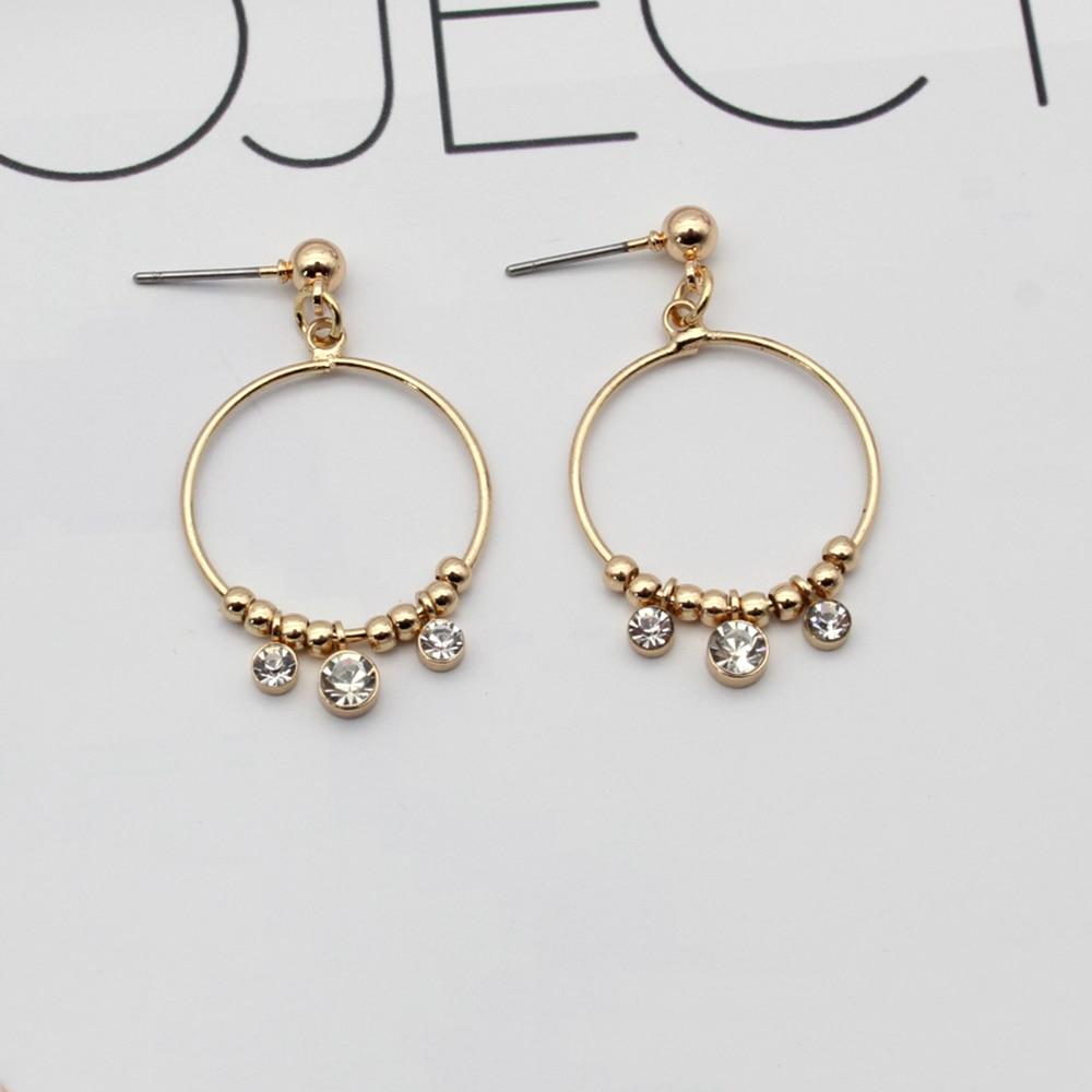 Heart Pendant Earrings Gold Crystal Glass Acrylic Beads Cute Pink Peach Earring Hoop Ear Circle Sweet Ring Beaded Vintage 35