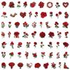 60 Neue Transparente Rosen-Sticker Pack Wasserdichtes Transparentes PET Blumenmaterial Dekorative Gitarren-Sticker