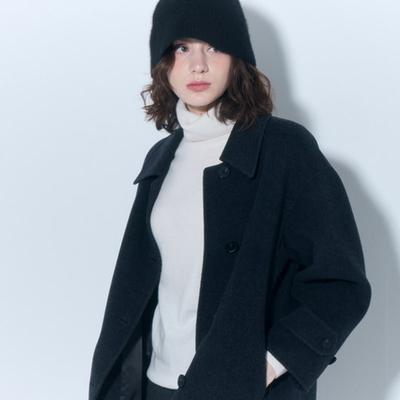 UNIT Czapka bucket hat z dzianiny kaszmirowej (UFJKAH493C-CZARNY)
