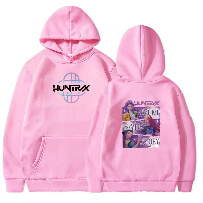 European & American 2025 KPOP Demon Hunting Girl Group Fleece Sweatshirt - Autumn/Winter Kids' Hooded Fashion.