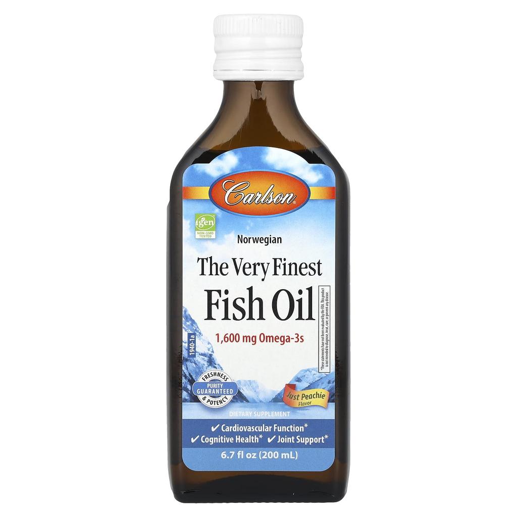 Norwegian, Premium Fish Oil, Just Peachie, 200Ml(6.7Fl Oz)