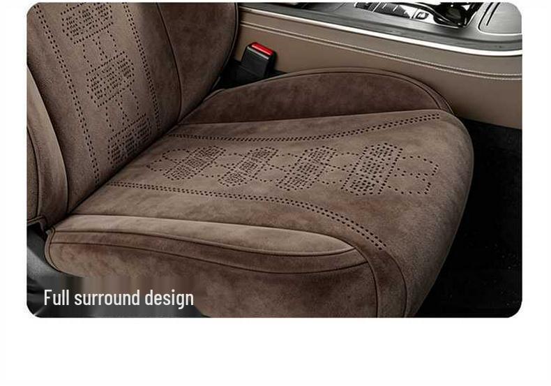 Compatible with 26 BYD Han DMI/EV, All-Season Perforated Full Surround Seat Cushion Cover.