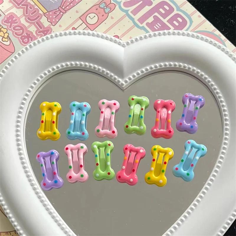 10 Stück Mini-Haarnadeln für kleine Hunde in Bonbonfarben, für kleine Welpen und Katzen, süße Haarschleifen, Clips, Tierhaar-Accessoires, Hundehaarpflege