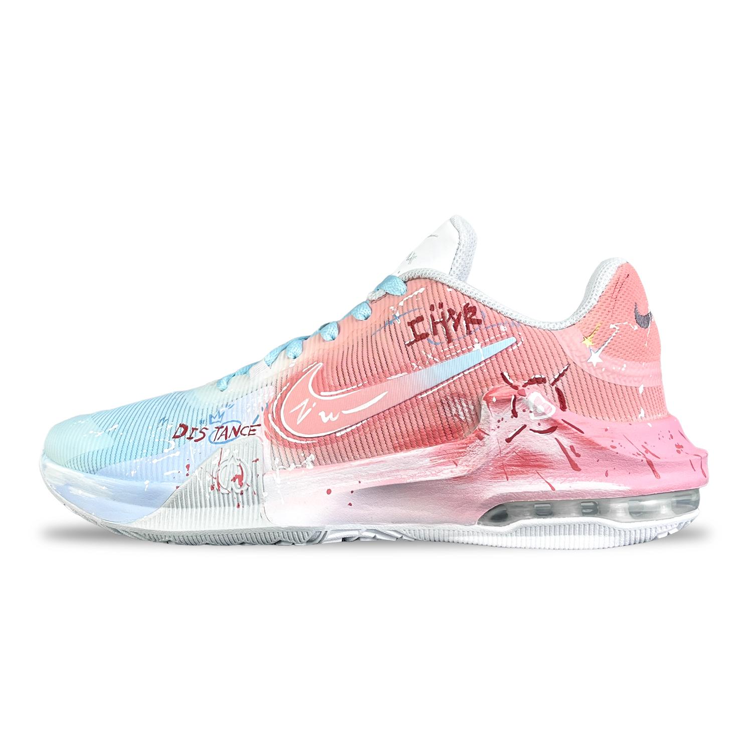 

Nike Air Max Impact 4 Basketball Shoes Men s Mid Top Blue/Pink DM1124-100(Team257-) 44.5