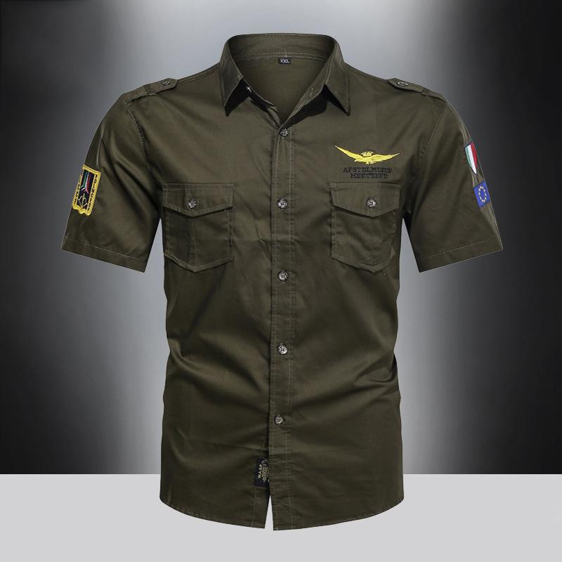 

Свободная мужская рубашка больших размеров с короткими рукавами, удобная дышащая пот, впитывающая пот, повседневная футболка