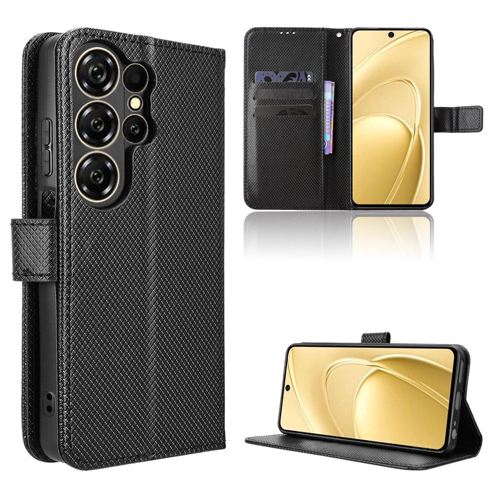 Flip Case for Oukitel C26 with Magnetic Closure Wallet Leather Phone Case for Oukitel C26 чёрный