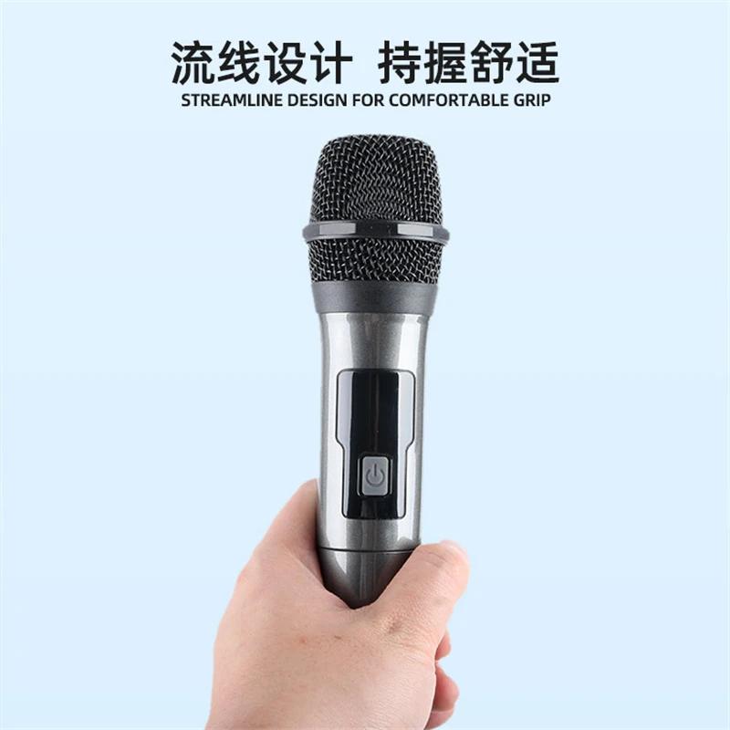 Wireless Microphone 2 Channels UHF Fixed Frequency Handheld Mic Mic Phone For Party Karaoke Professional Church Show Meeting