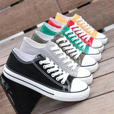 Women Leisure Canvas White Sneaker Fashion Flat Shoes Breathable Lace-up Athletic Low Help Couple Student Casual Board Shoes
