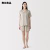 Smooth Satin Short Sleeve PajamasMuji Official