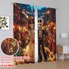 Flat Printing Colorful Day Dead Scene Curtain Flowers Versatile Polyester Without Electricity Curtains Set Of 2 Made