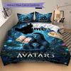 Literie Famille Avatar Nom Personnalisé Ensemble 3 Pièces Housse de Couette Impression HD Taies d'Oreiller pour Adolescents Décoration de Chambre d'Adulte