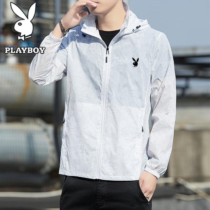 

Playboy Men s Hooded Sun Protection Jacket L