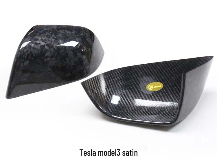 High-Demand Dry Carbon Fiber Rearview Mirror Cover for Tesla Model 3/Y/S/X - Stick-On Type