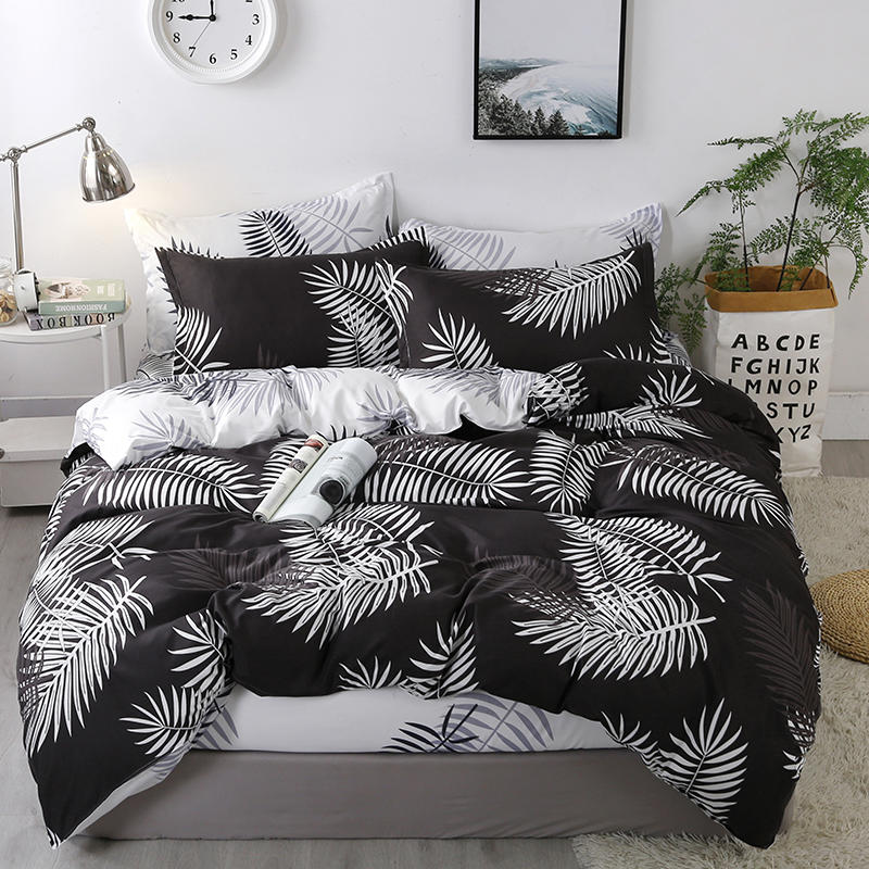 Black White Deer Animals Bedding Set Queen Double Single Size Duvet Cover Bed Sheet Pillow Case Bed Linen Set