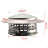 Cap Chimney Ducting Pipe for Wood Log Burner Fireplace Rainproof Cover Exhaust