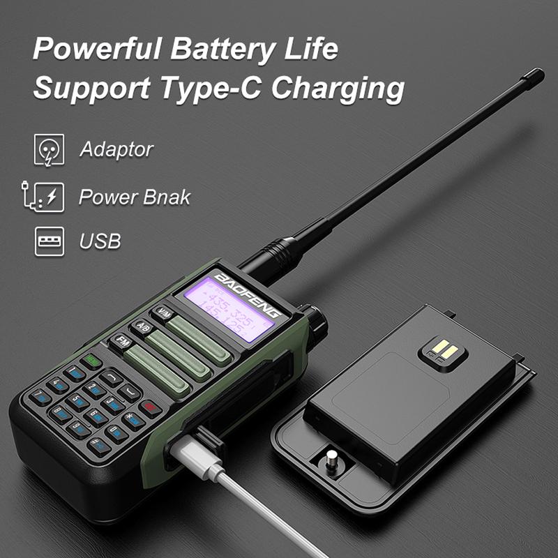 Baofeng UV16 Pro Plus V2 CB Ham FM Radio Station Two Way Amateur VHF Powerful UV16 Walkie Talkie Radios For Outdoor Hunting