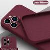 Luxury Silicone Antiskid Phone Case For iPhone 16 15 14 13 11 12 Pro Max 16 Plus Shockproof Full Lens Protection Cover