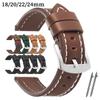 18mm 20mm 22mm 24mm Retro Leather Strap for Huawei Watch GT5/4/3 Calfskin Watch Band for Seiko Quick Release Watches Accessories