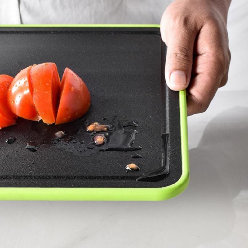 S/L Double Sided Cutting Board Thawing Function Cut Vegetables Meat Fruit Chopping Boards with Knife Sharpener Kitchen Gadgets