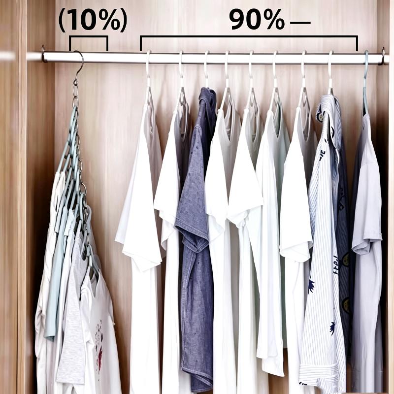Multi Layer Clothes Hanger Chain Metal Space Saving Closet Organizer Hook Chain Wardrobe Clothing Storage Organization