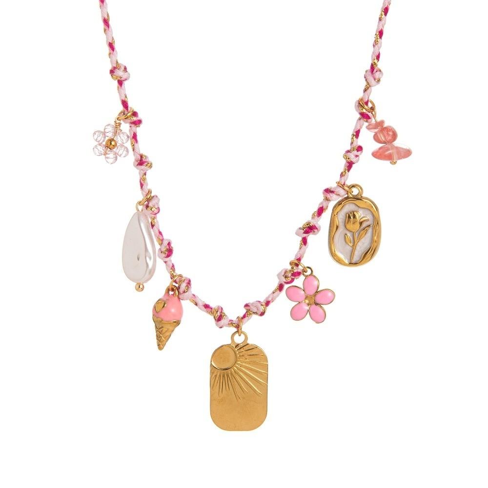Starfish Conch Shell Necklace Boho Charm Pearl Pendant Necklace Vintage Seashell Choker  Gifts