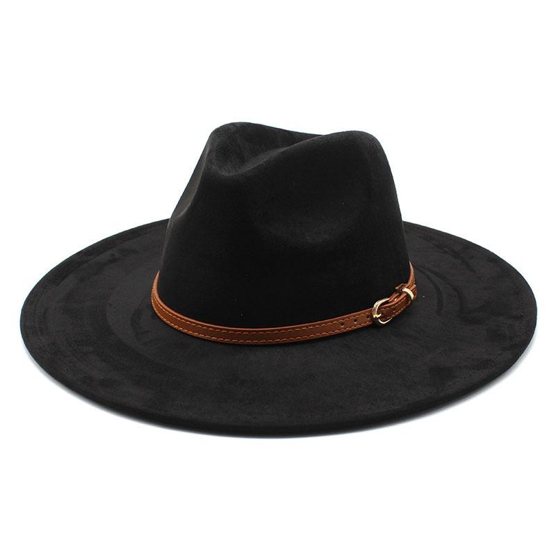 Korean Style Wide Brim Suede Jazz Hat Gentleman S Hat