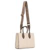 Michael Kors Mirella Logo Gold Hardware Calf Leather Tote Bag Shopping Bag Shoulder Handbag Small Women's Light Cream